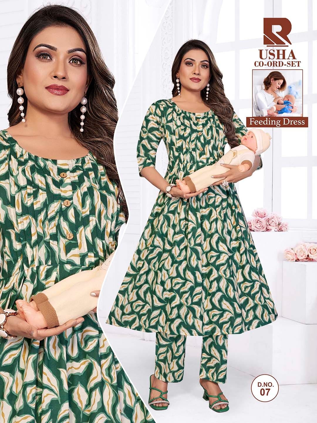 Usha Raashi Rayon Feeding Co-Ord Set Exporter Gujarat