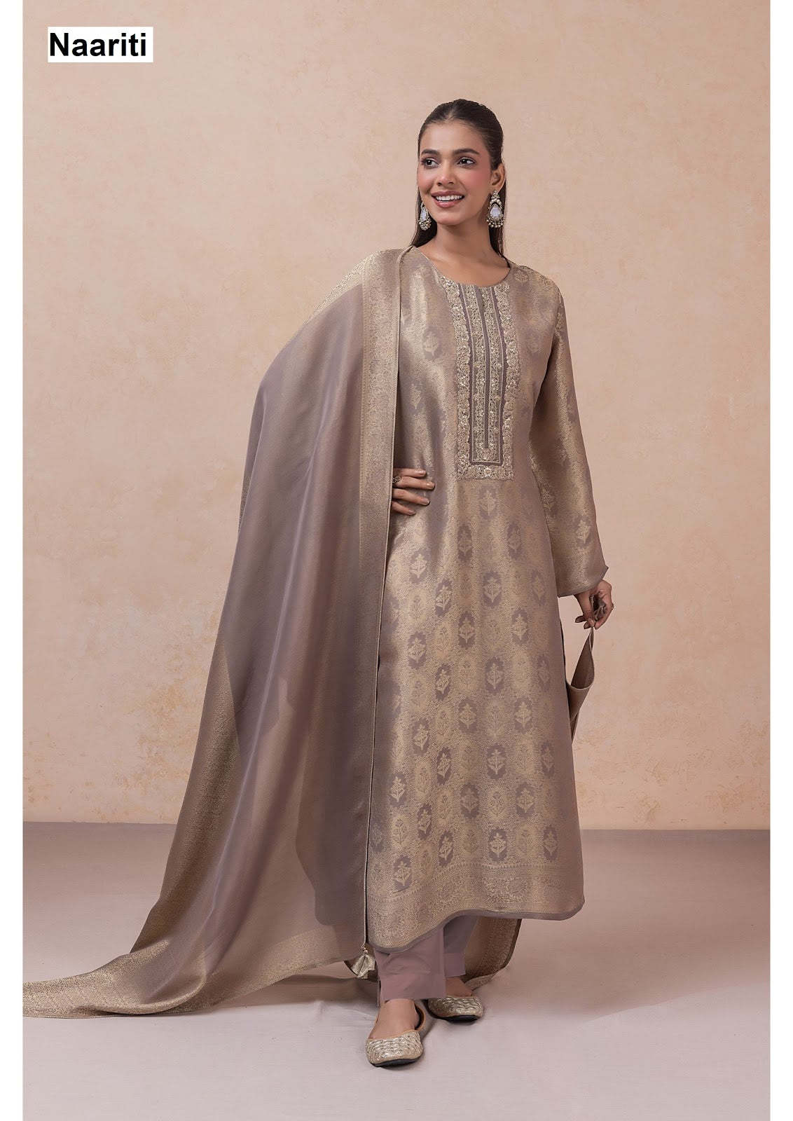 Ushika 2808 Naariti Tissue Silk Pant Style Suits Supplier