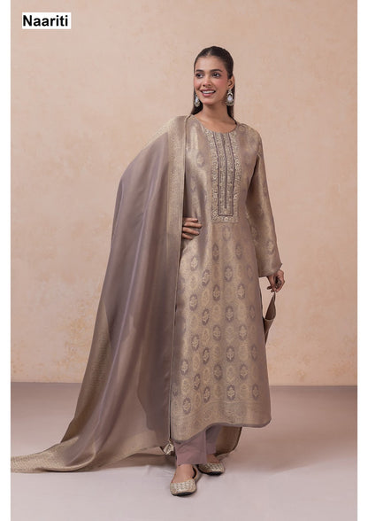 Ushika 2808 Naariti Tissue Silk Pant Style Suits Supplier