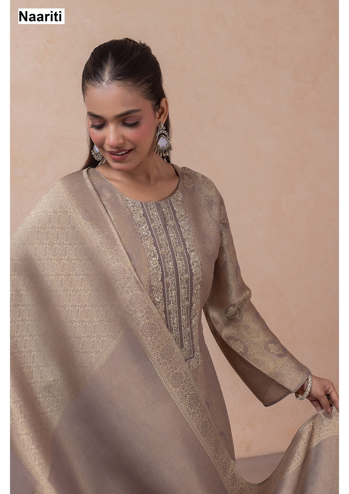 Ushika 2808 Naariti Tissue Silk Pant Style Suits Supplier