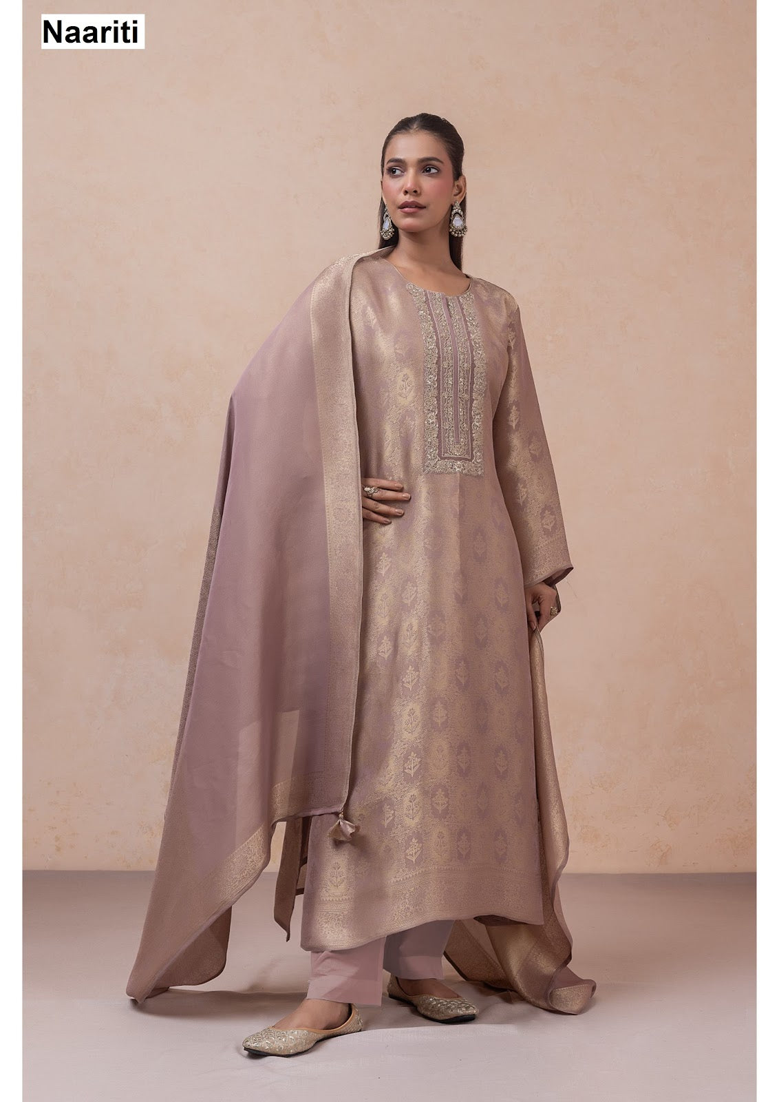 Ushika 2808 Naariti Tissue Silk Pant Style Suits Supplier