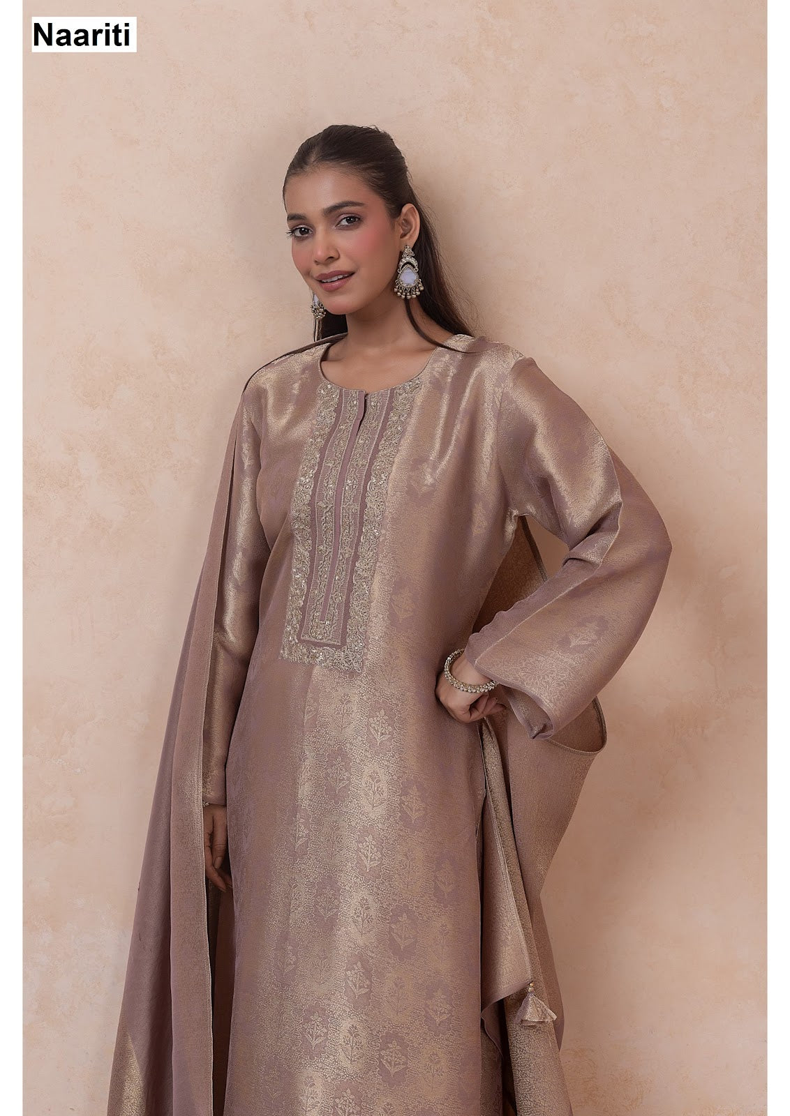 Ushika 2808 Naariti Tissue Silk Pant Style Suits Supplier