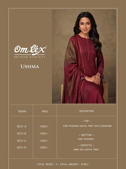 Ushma Omtex Pashmina Suits Manufacturer