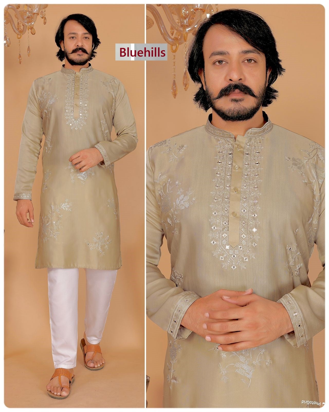 Utsav 11.0 Bluehills Viscose Silk Mens Kurta Pajama Manufacturer India