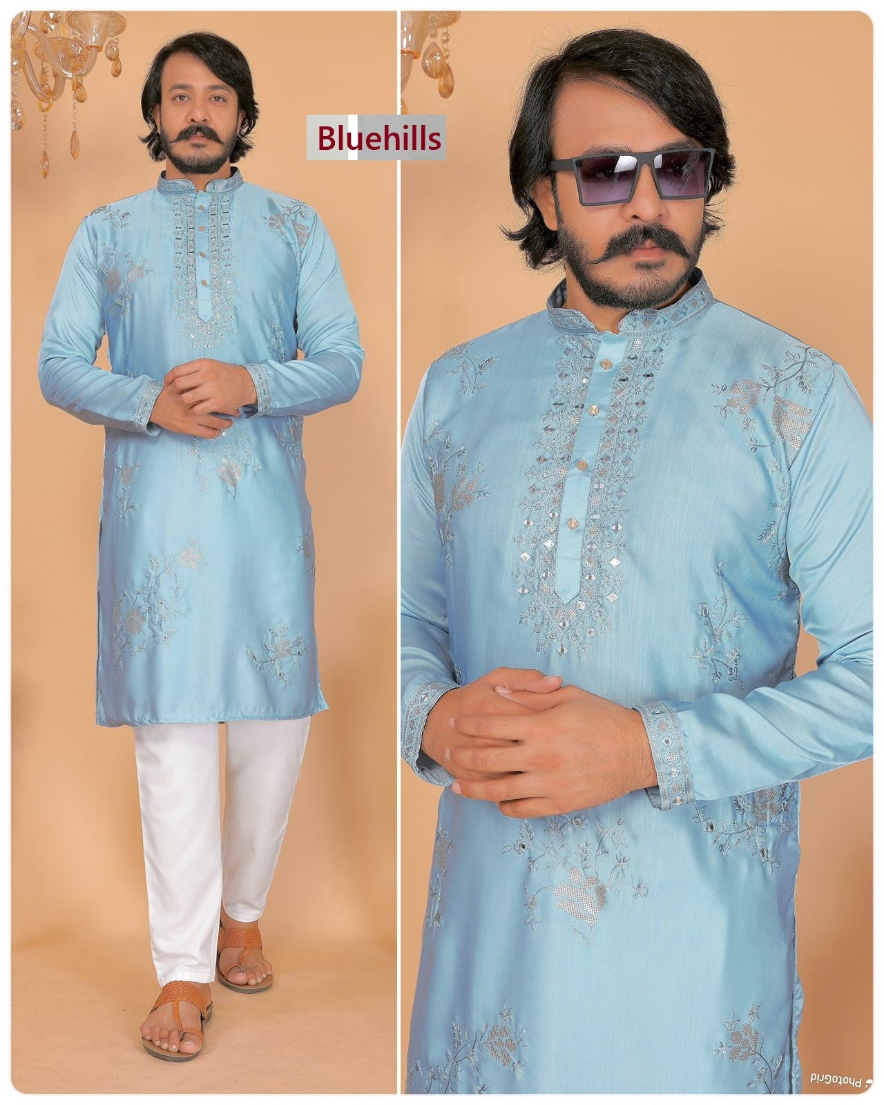 Utsav 11.0 Bluehills Viscose Silk Mens Kurta Pajama Manufacturer India