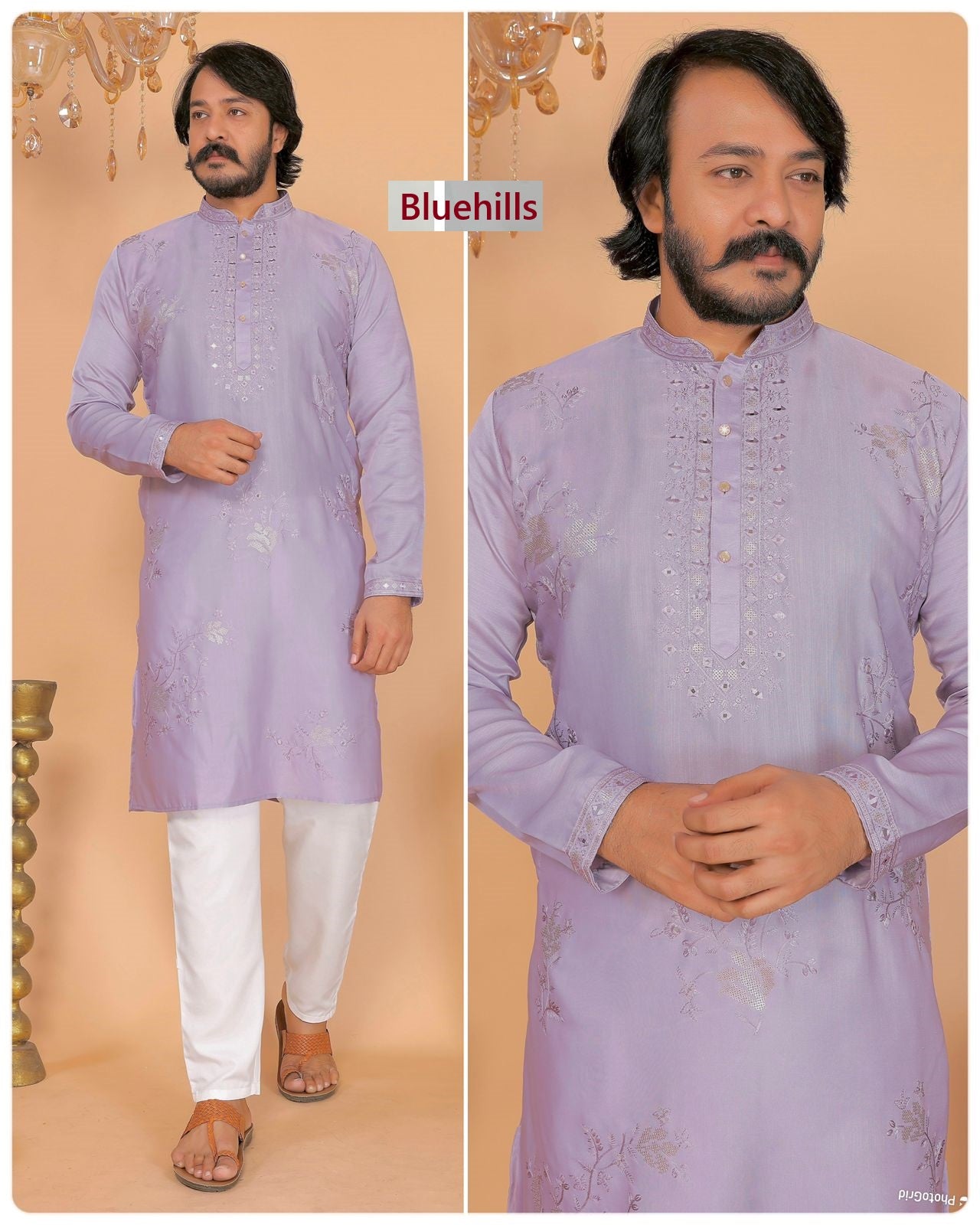 Utsav 11.0 Bluehills Viscose Silk Mens Kurta Pajama Manufacturer India