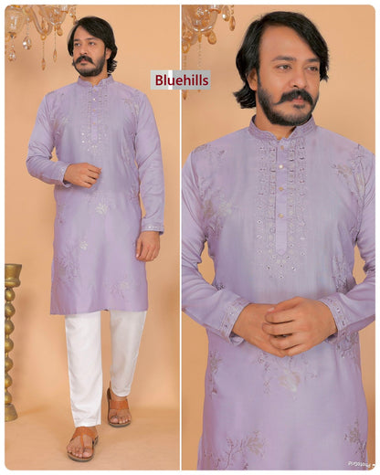 Utsav 11.0 Bluehills Viscose Silk Mens Kurta Pajama Manufacturer India