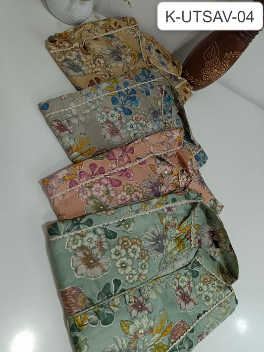 Utsav 4 Kalpveli Jaipuri Straight Cut Kurtis Wholesaler Ahmedabad