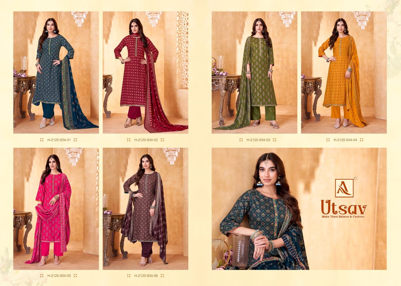 Utsav Alok Viscose Karachi Pashmina Salwar Suits Manufacturer Ahmedabad