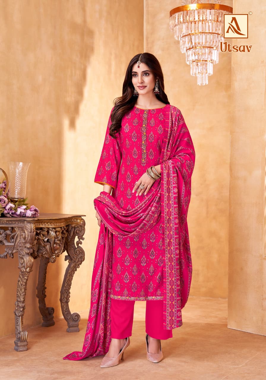 Utsav Alok Viscose Karachi Pashmina Salwar Suits Manufacturer Ahmedabad