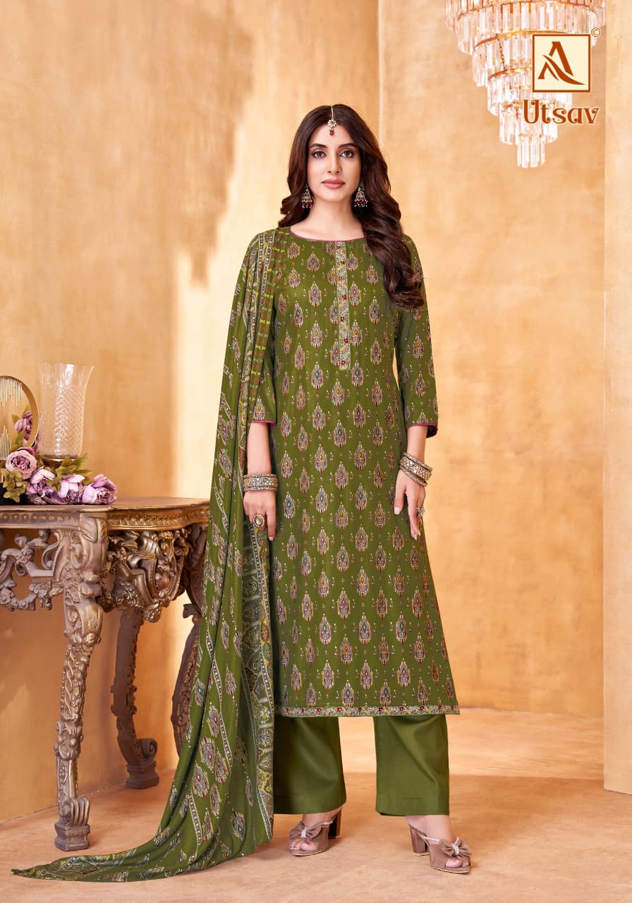 Utsav Alok Viscose Karachi Pashmina Salwar Suits Manufacturer Ahmedabad