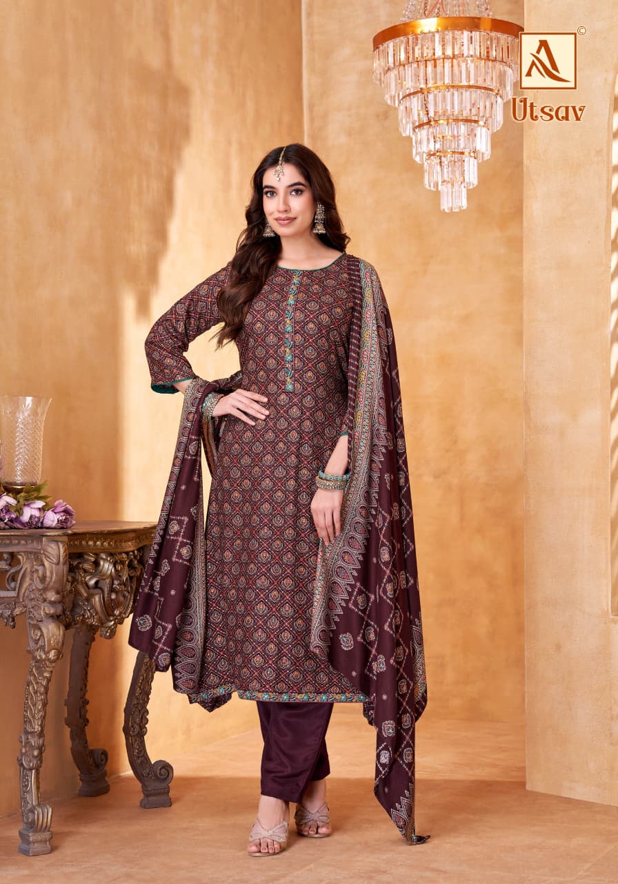 Utsav Alok Viscose Karachi Pashmina Salwar Suits Manufacturer Ahmedabad