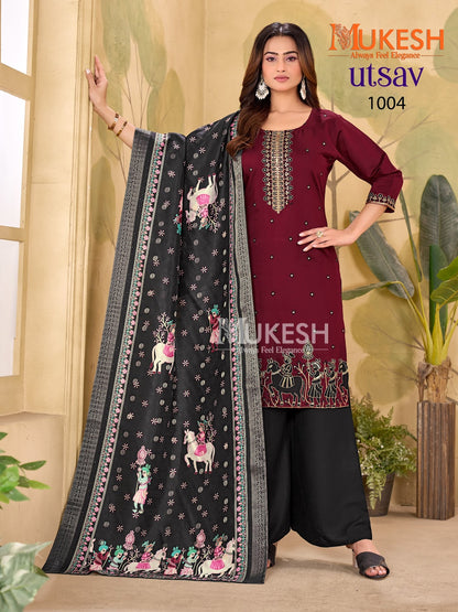 Utsav Mukesh Banwery Gadwal Silk Readymade Plazzo Style Suits Exporter India