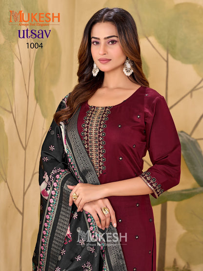 Utsav Mukesh Banwery Gadwal Silk Readymade Plazzo Style Suits Exporter India