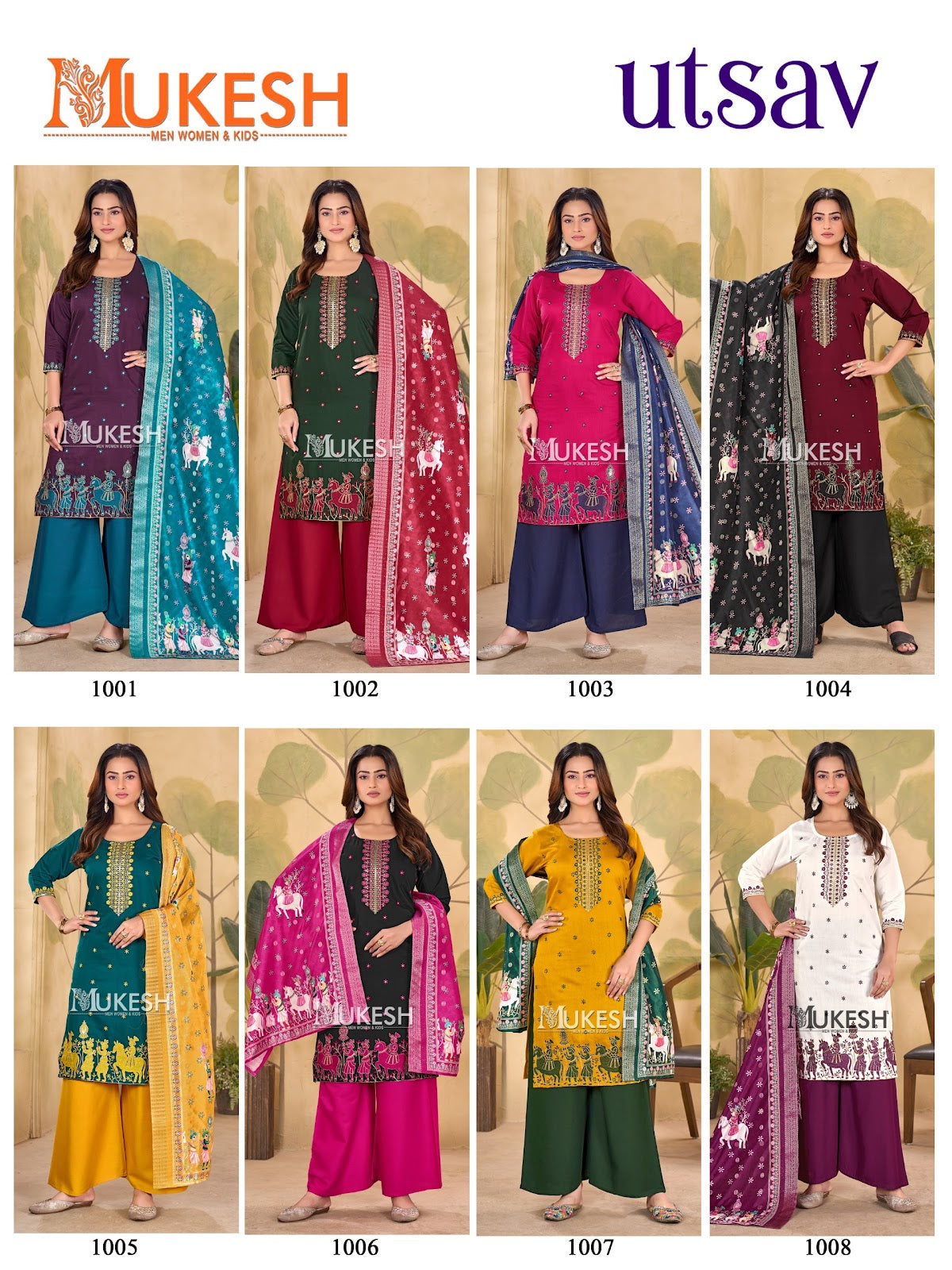 Utsav Mukesh Banwery Gadwal Silk Readymade Plazzo Style Suits Exporter India