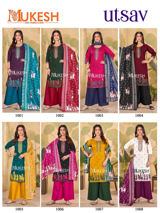 Utsav Mukesh Banwery Gadwal Silk Readymade Plazzo Style Suits Exporter India