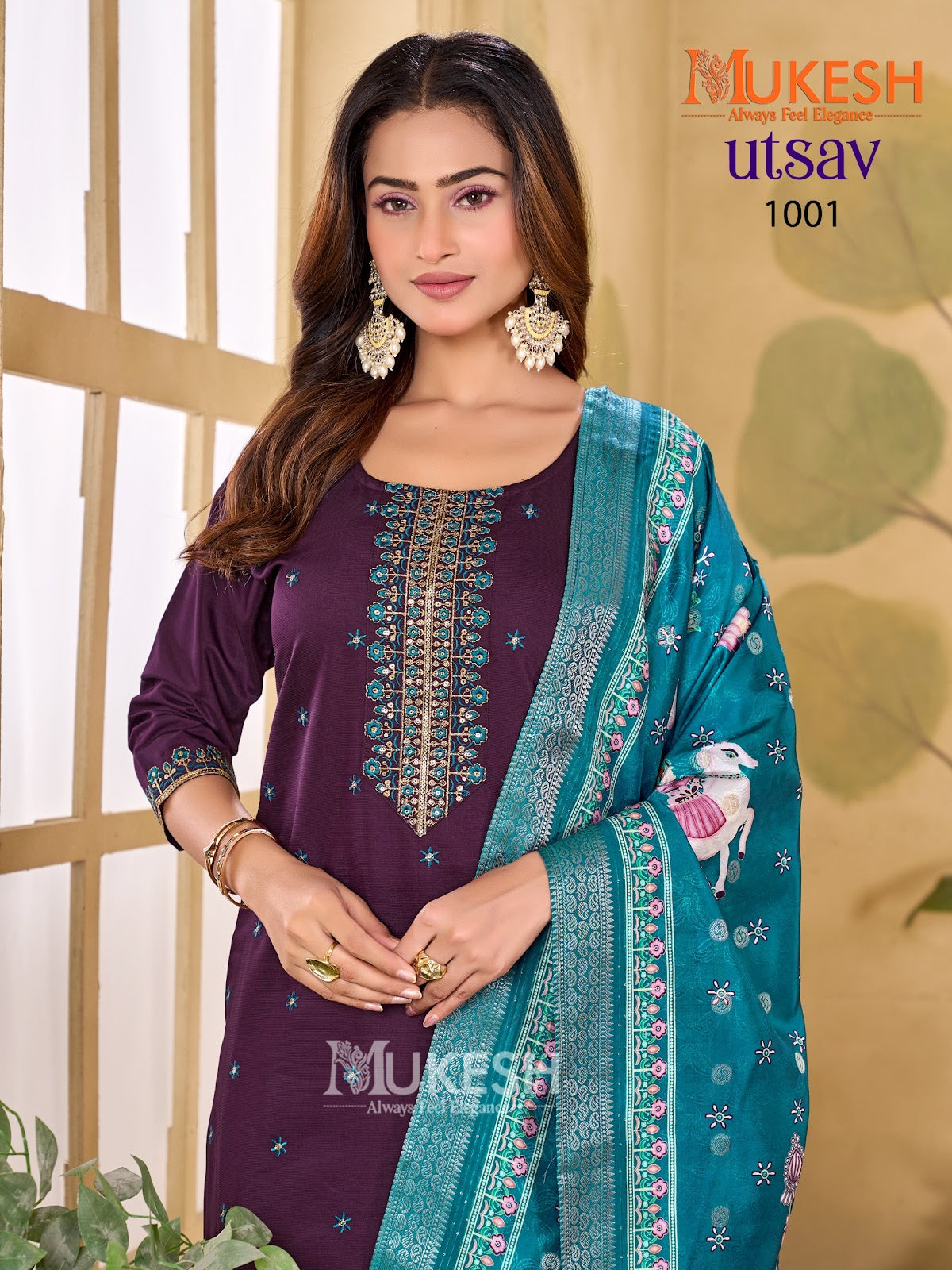 Utsav Mukesh Banwery Gadwal Silk Readymade Plazzo Style Suits Exporter India