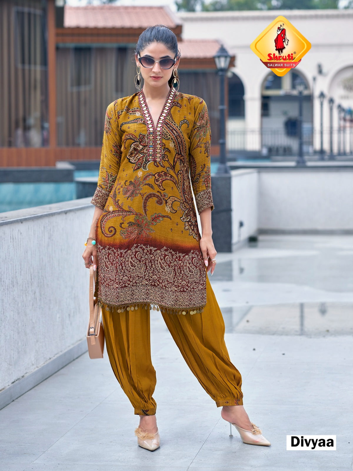 Utsav Vol 2 Afghani Style Shruti Muslin Kurti Bottom Set Manufacturer India