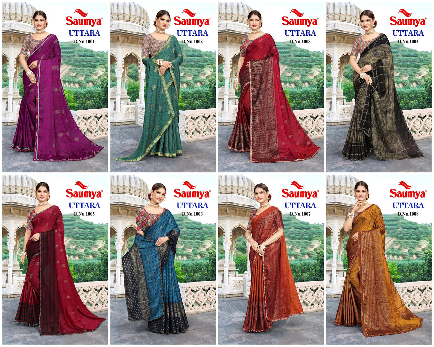 Uttara Saumya Chiffon Sarees Manufacturer Ahmedabad