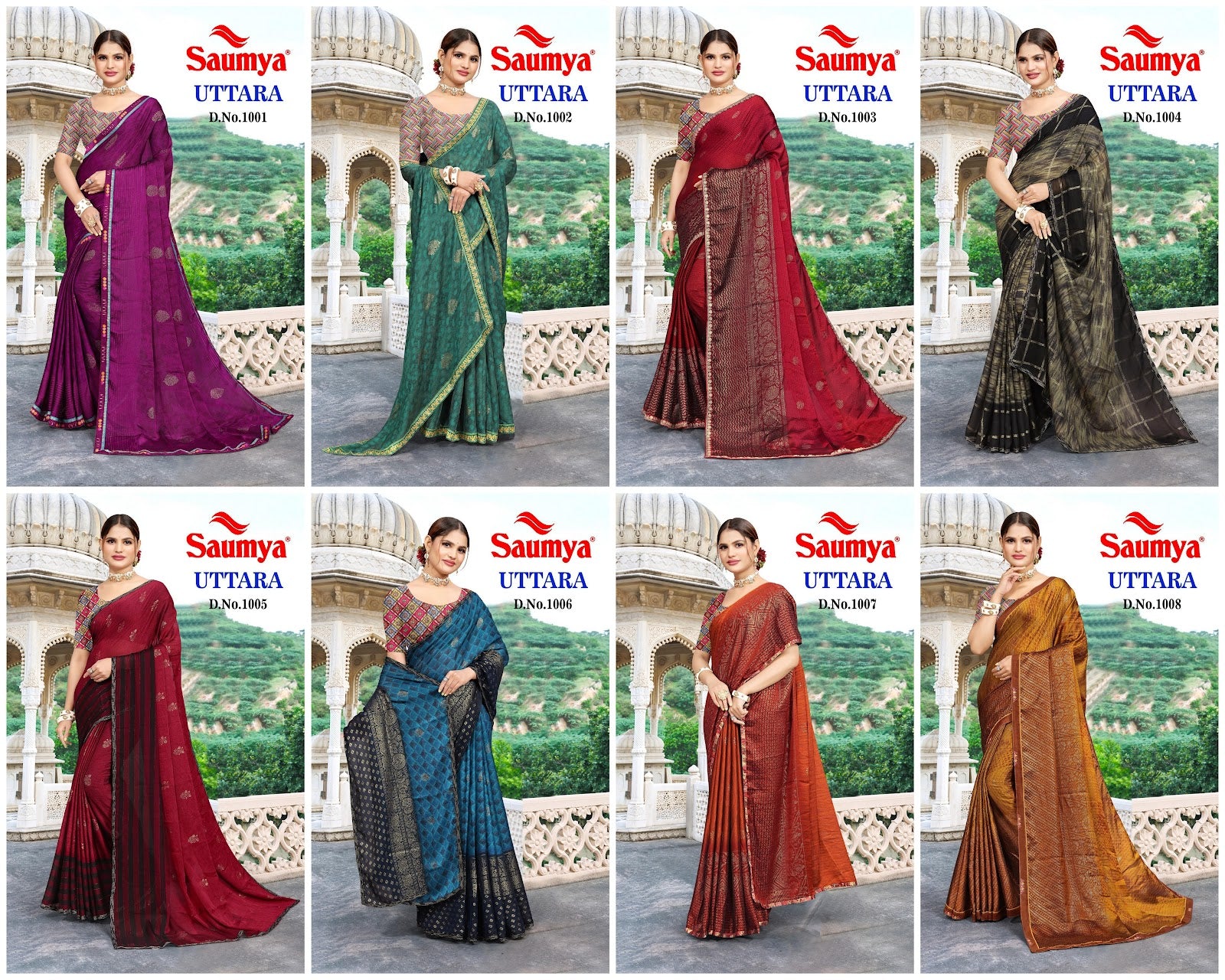 Uttara Saumya Chiffon Sarees Manufacturer Ahmedabad