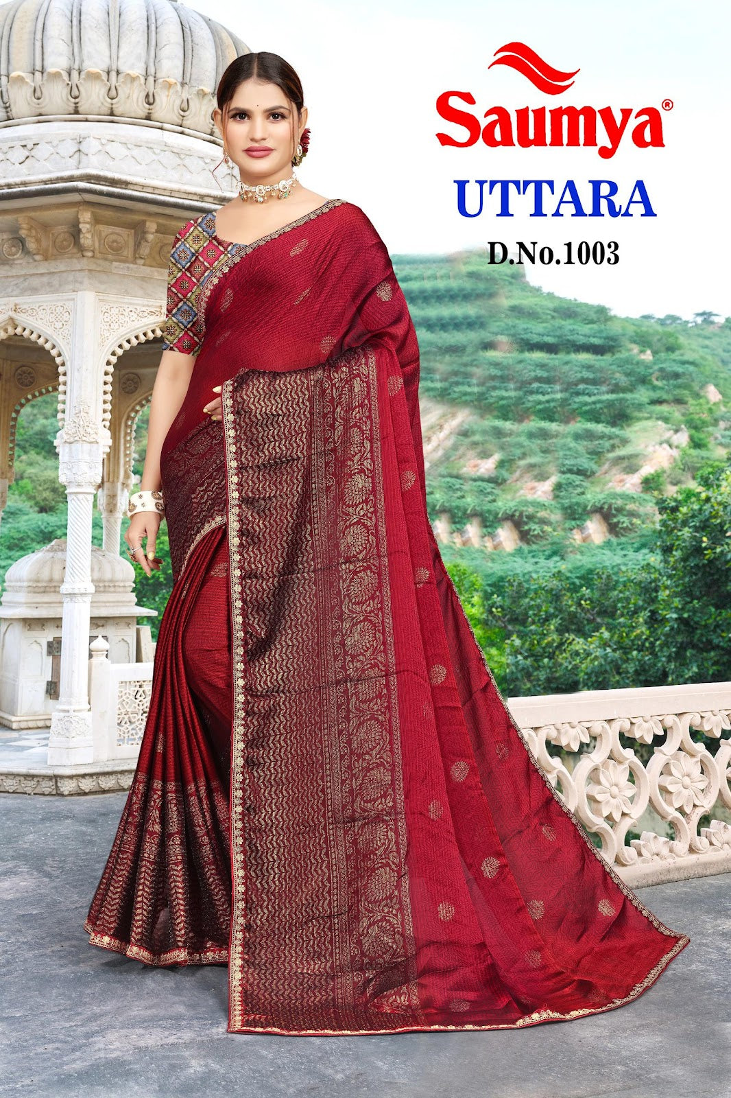 Uttara Saumya Chiffon Sarees Manufacturer Ahmedabad