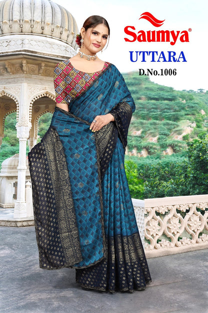 Uttara Saumya Chiffon Sarees Manufacturer Ahmedabad
