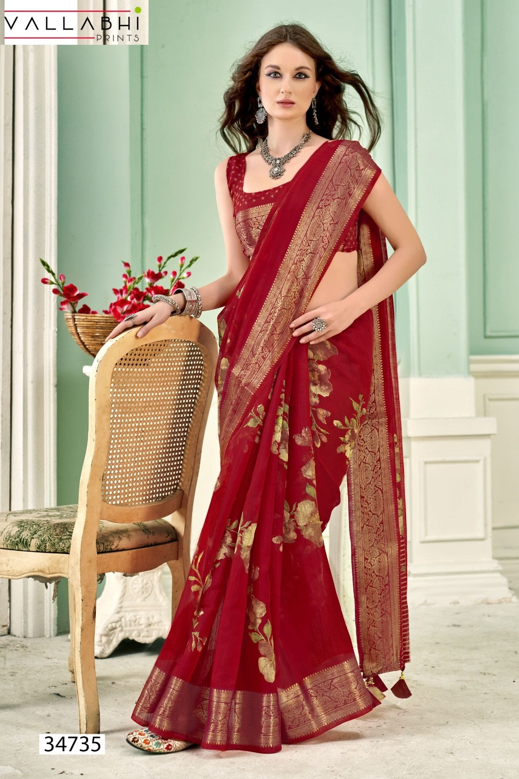 Uttrayani Vol 3 Vallabhi Prints Linen Sarees Manufacturer