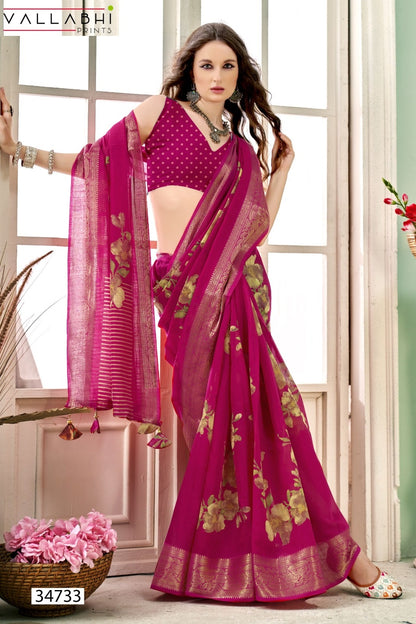 Uttrayani Vol 3 Vallabhi Prints Linen Sarees Manufacturer