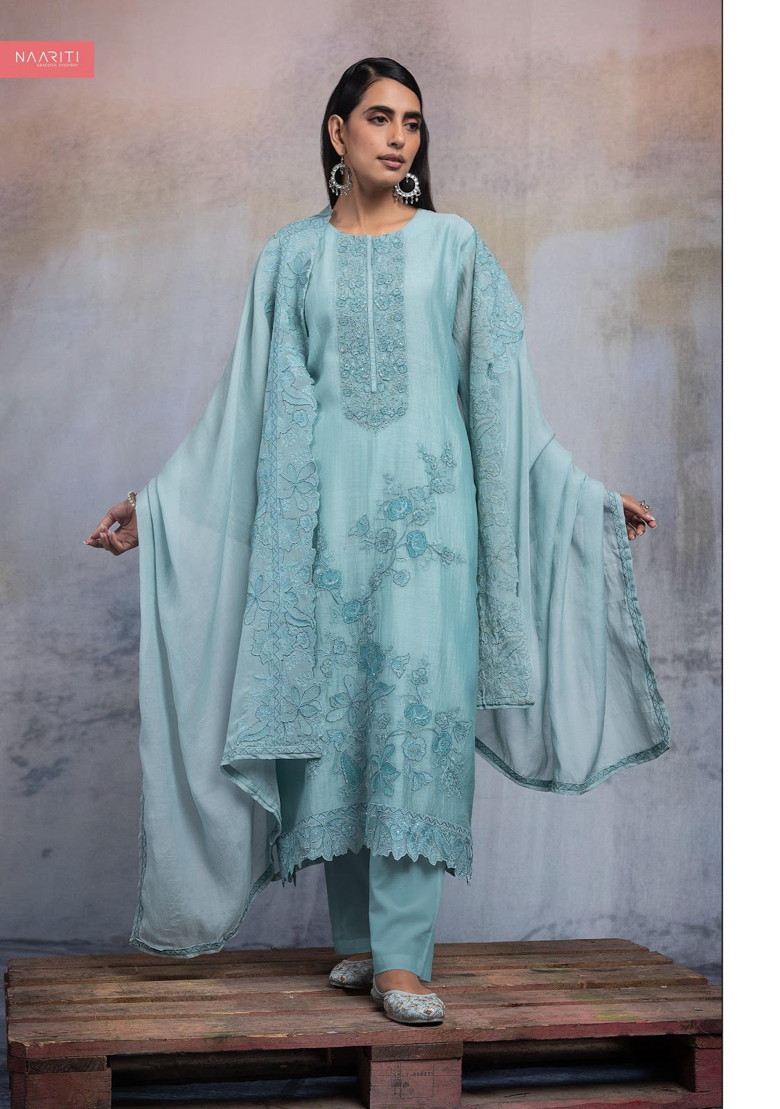 Uveen Naariti Chanderi Pant Style Suits Wholesale Price