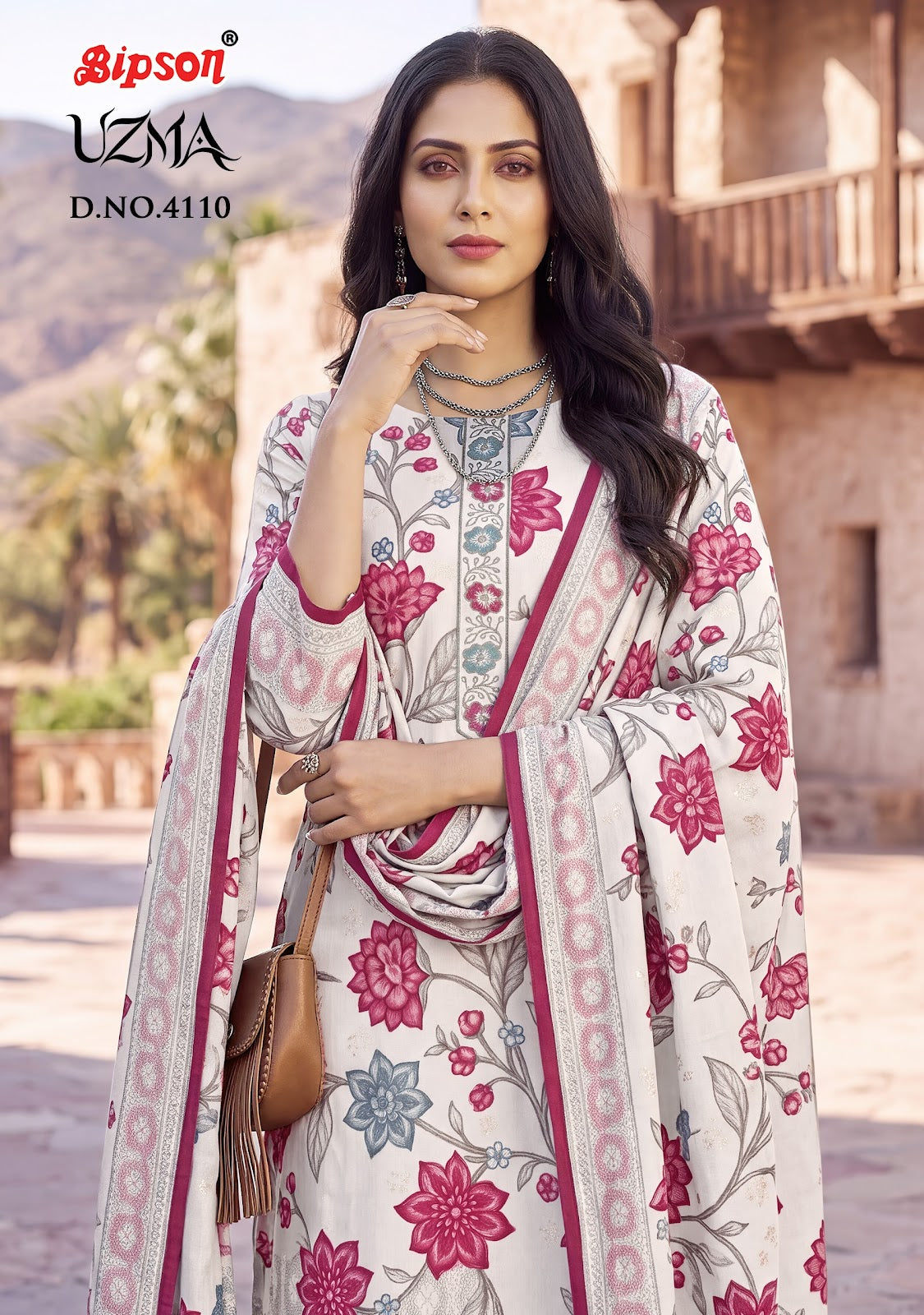Uzma 4110 Bipson Prints Viscose Pashmina Suits Wholesale