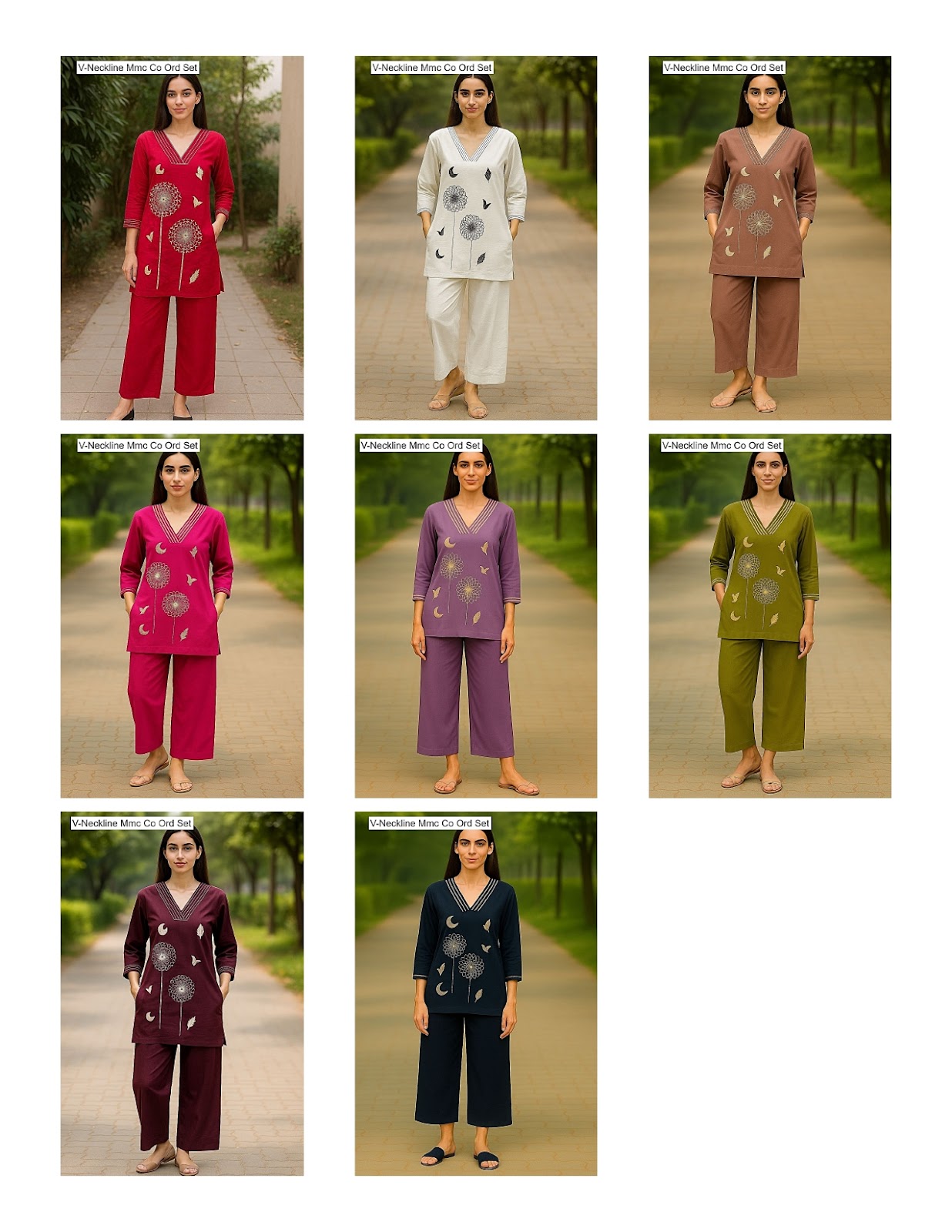 V-Neckline Mmc Vatican Co Ord Set Wholesale Price