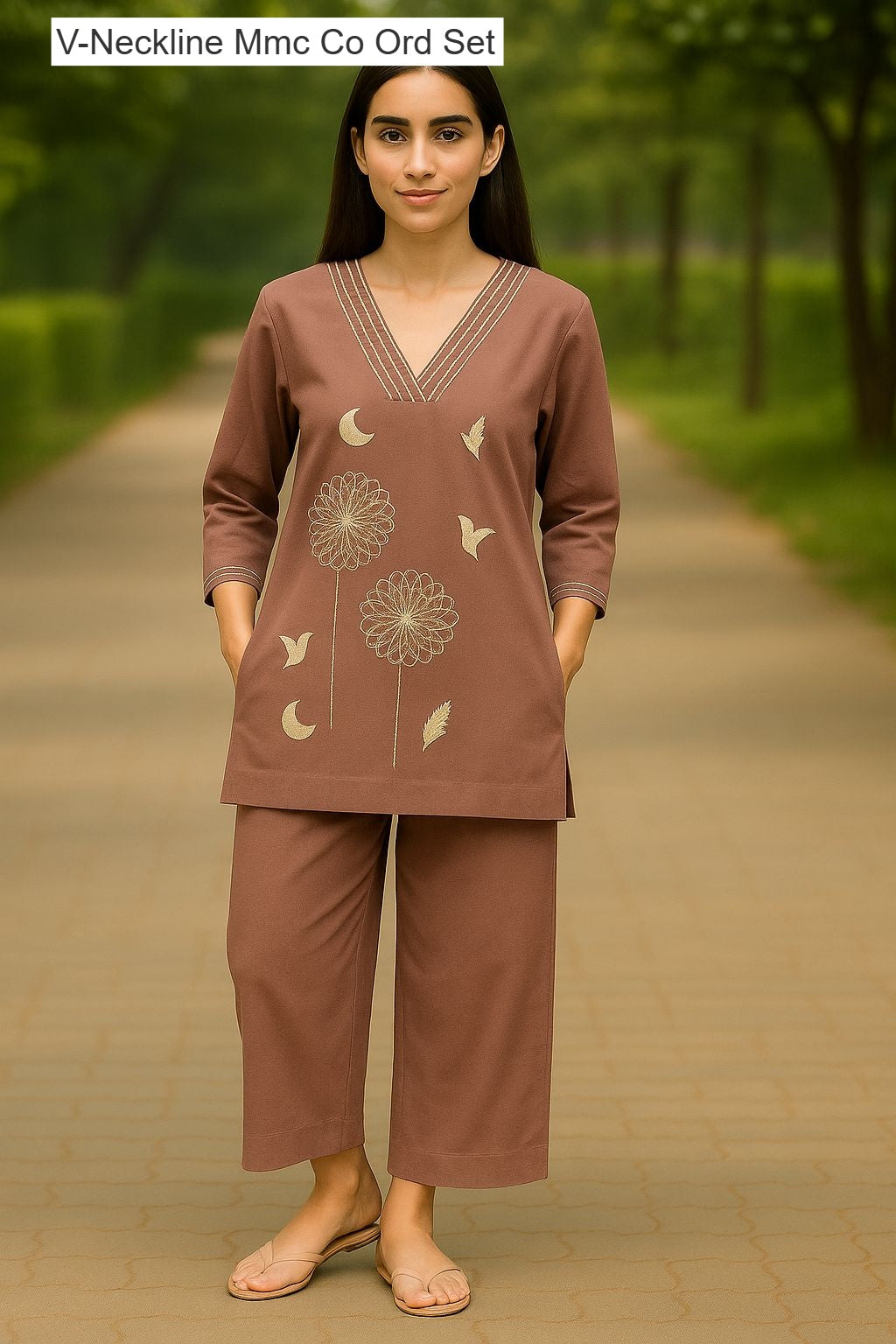 V-Neckline Mmc Vatican Co Ord Set Wholesale Price