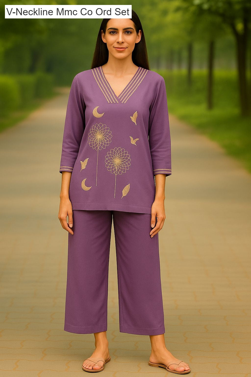 V-Neckline Mmc Vatican Co Ord Set Wholesale Price