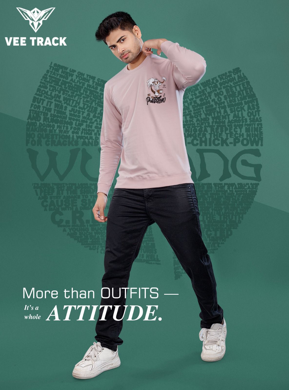 V2036 Vee Track Cotton Looper Mens Tshirts Wholesaler Ahmedabad