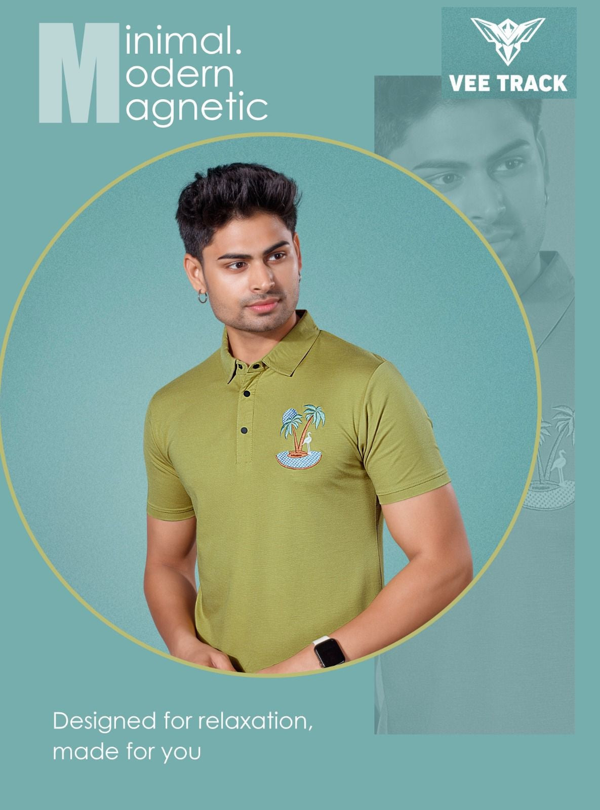 V2044 Vee Track Tencil Lycra Mens Tshirts Wholesaler Ahmedabad