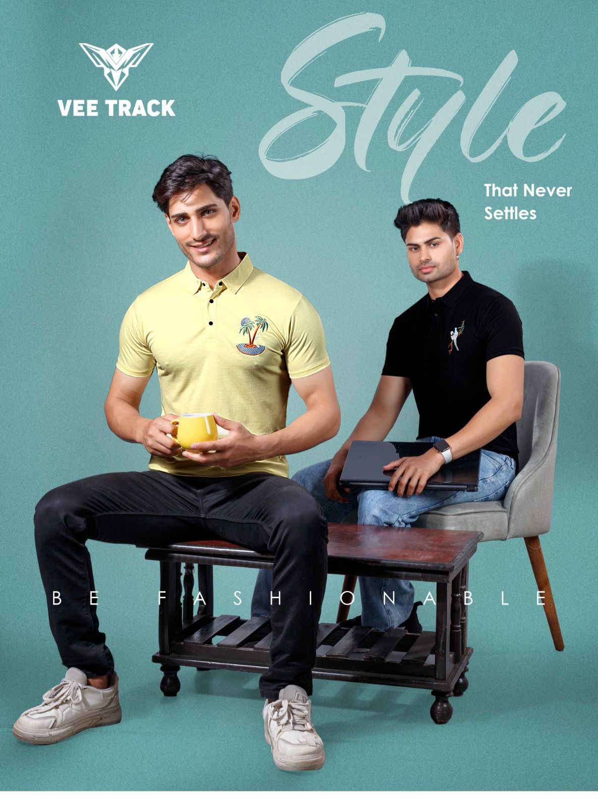 V2044 Vee Track Tencil Lycra Mens Tshirts Wholesaler Ahmedabad