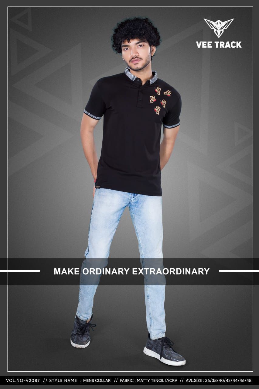 V2087 Vee Track Matty Mens Tshirts Supplier India