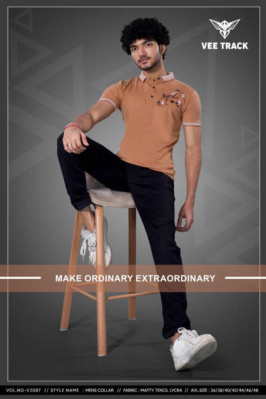 V2087 Vee Track Matty Mens Tshirts Supplier India