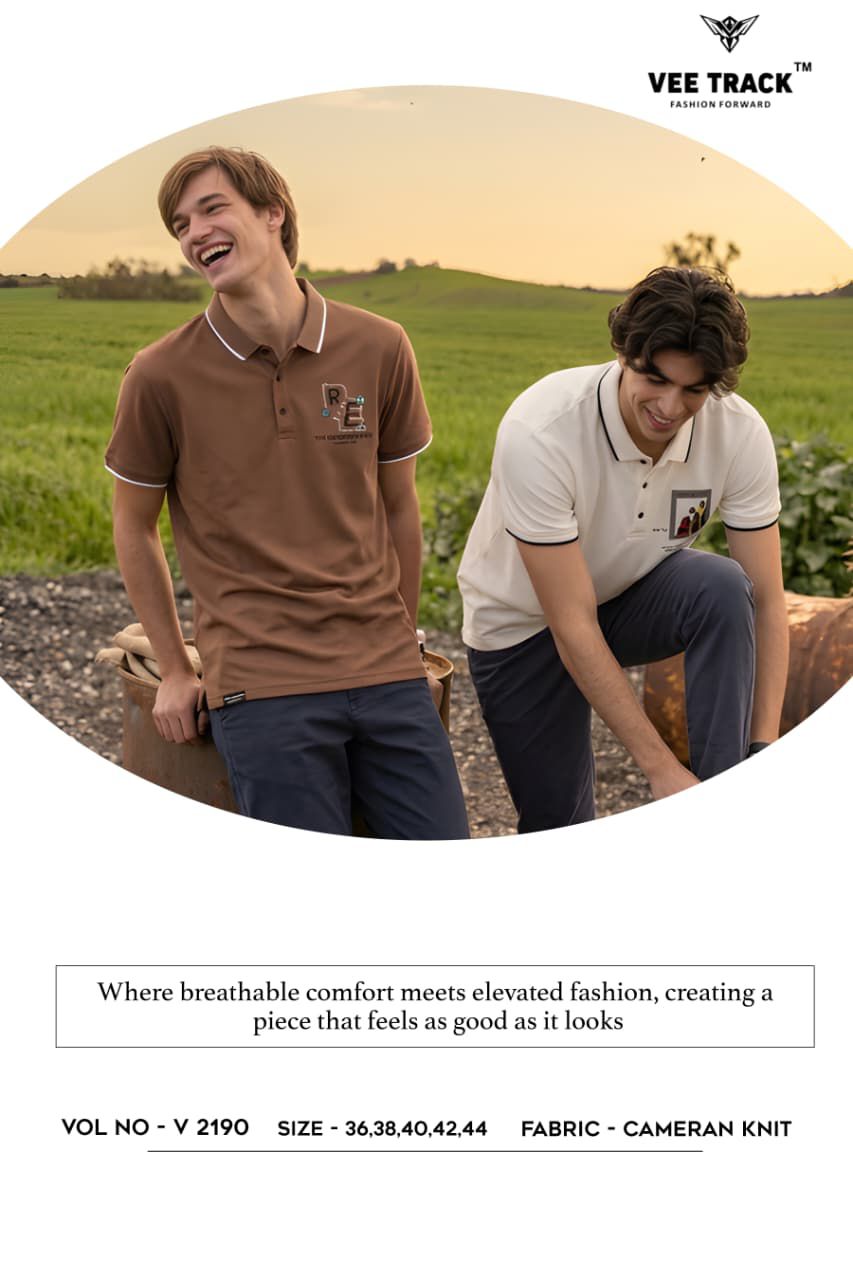 V2190 Vee Track Imported Mens Tshirts Manufacturer