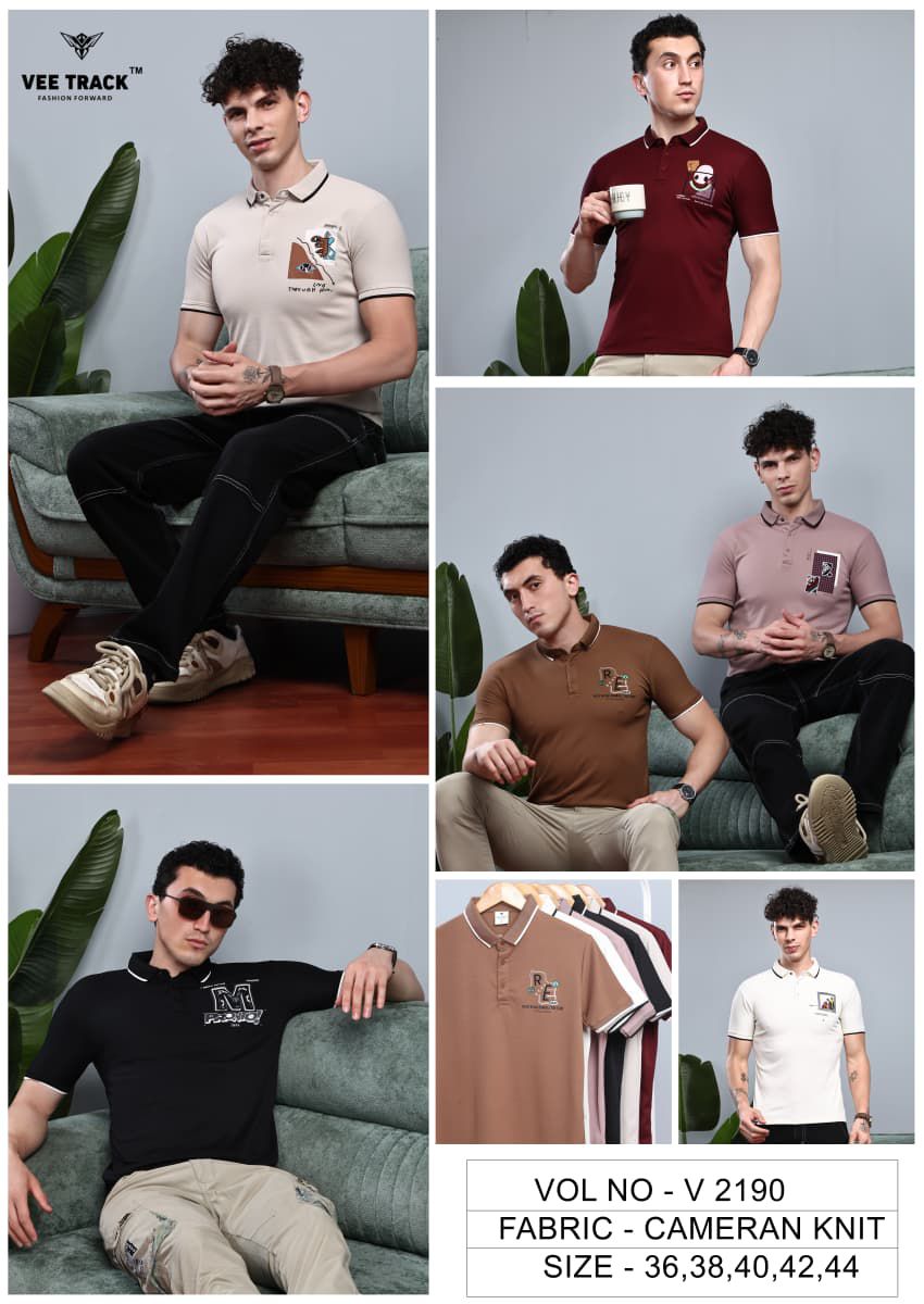V2190 Vee Track Imported Mens Tshirts Manufacturer