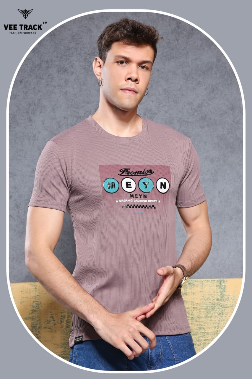 V2194 Vee Track Jacquard Lycra Mens Tshirts Manufacturer Ahmedabad