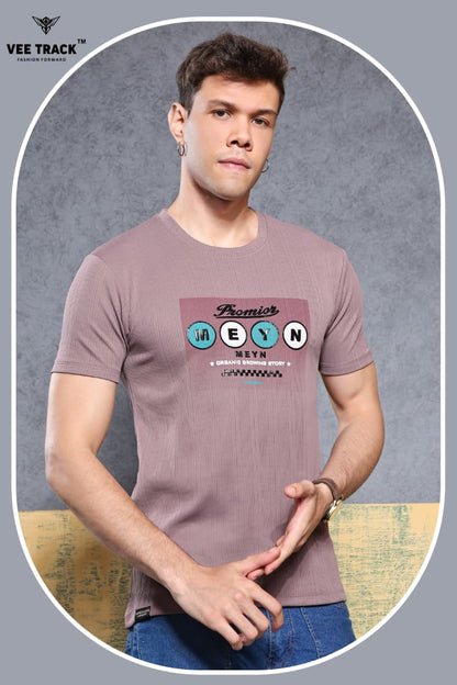V2194 Vee Track Jacquard Lycra Mens Tshirts Manufacturer Ahmedabad