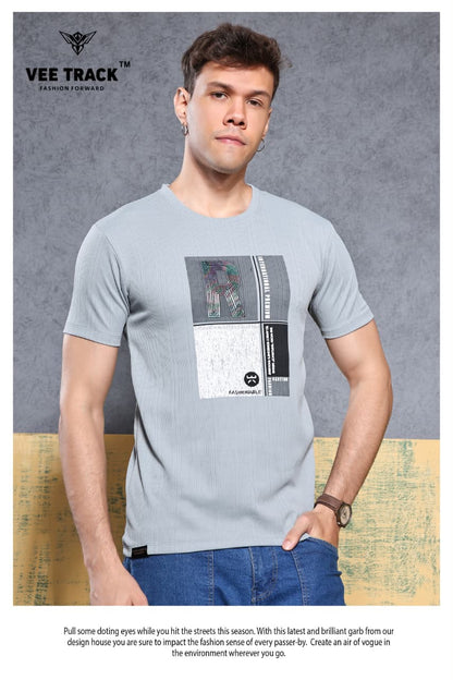 V2194 Vee Track Jacquard Lycra Mens Tshirts Manufacturer Ahmedabad