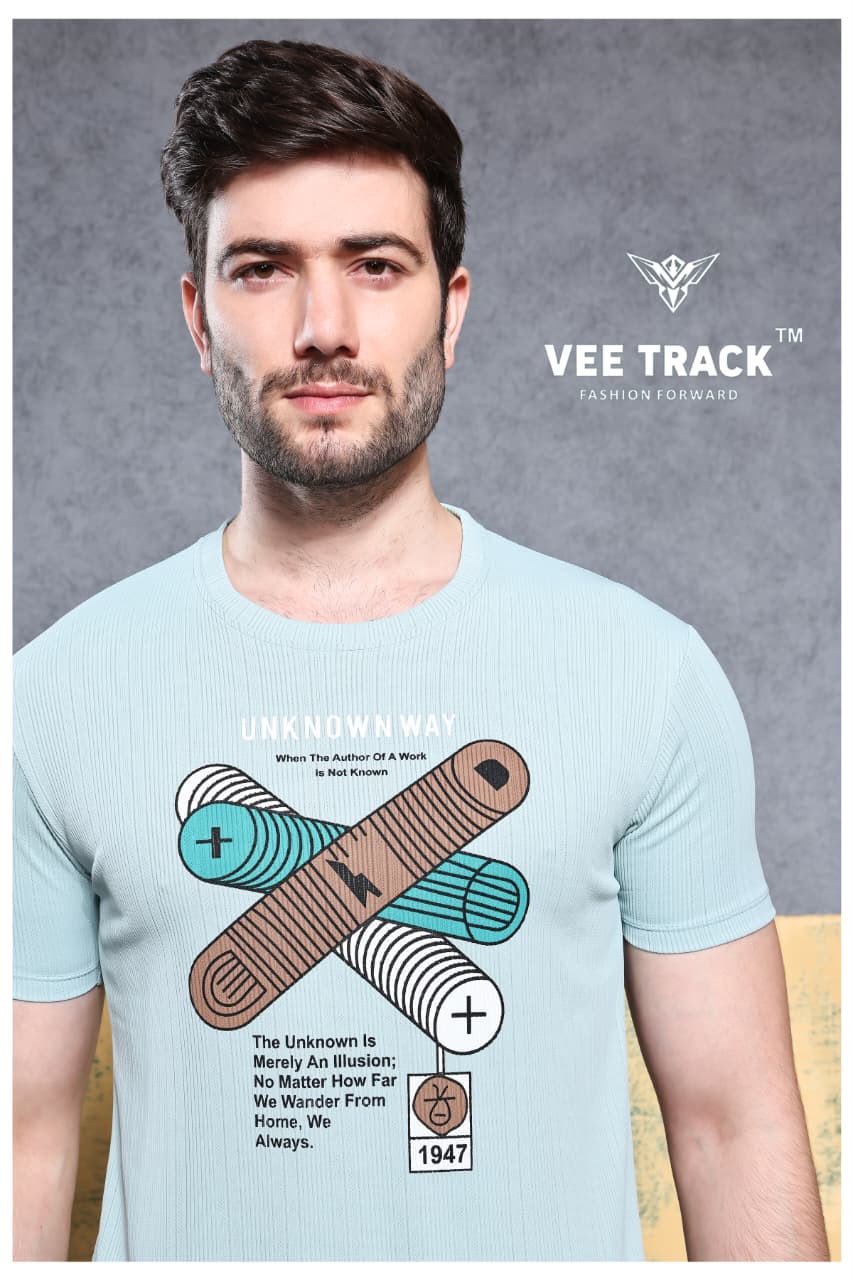 V2194 Vee Track Jacquard Lycra Mens Tshirts Manufacturer Ahmedabad