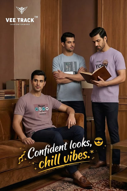 V2194 Vee Track Jacquard Lycra Mens Tshirts Manufacturer Ahmedabad
