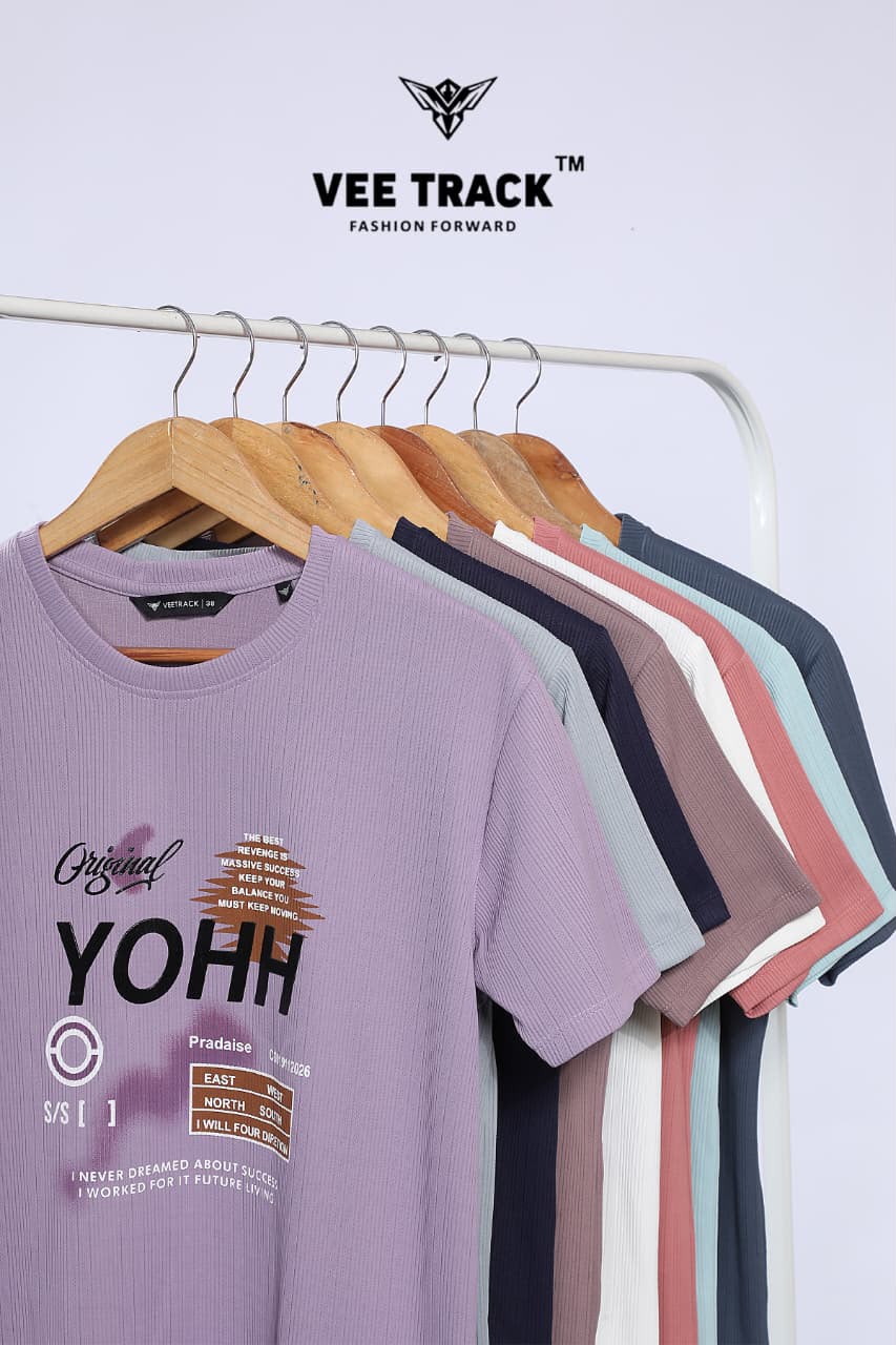 V2194 Vee Track Jacquard Lycra Mens Tshirts Manufacturer Ahmedabad