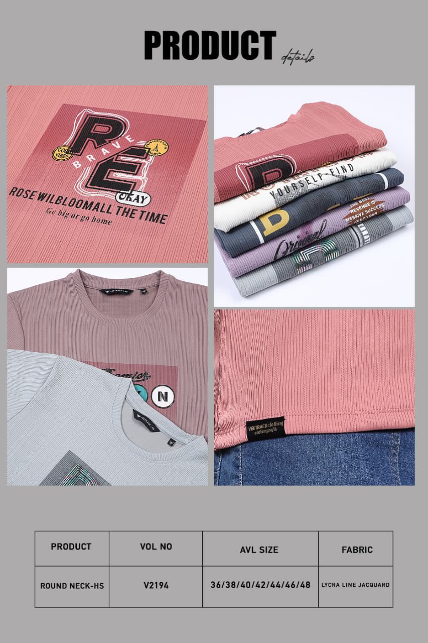 V2194 Vee Track Jacquard Lycra Mens Tshirts Manufacturer Ahmedabad