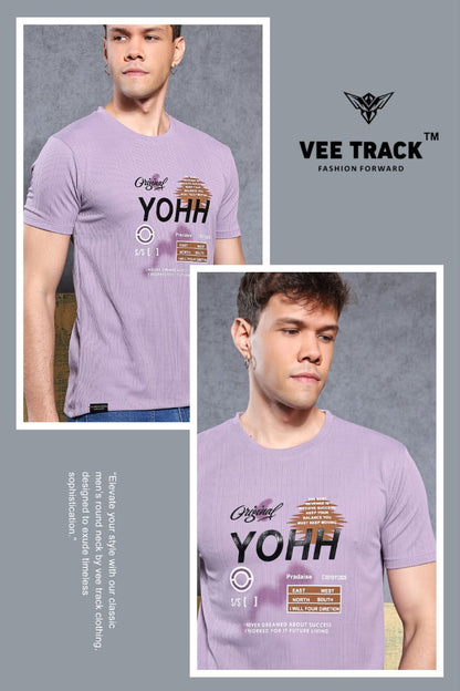 V2194 Vee Track Jacquard Lycra Mens Tshirts Manufacturer Ahmedabad