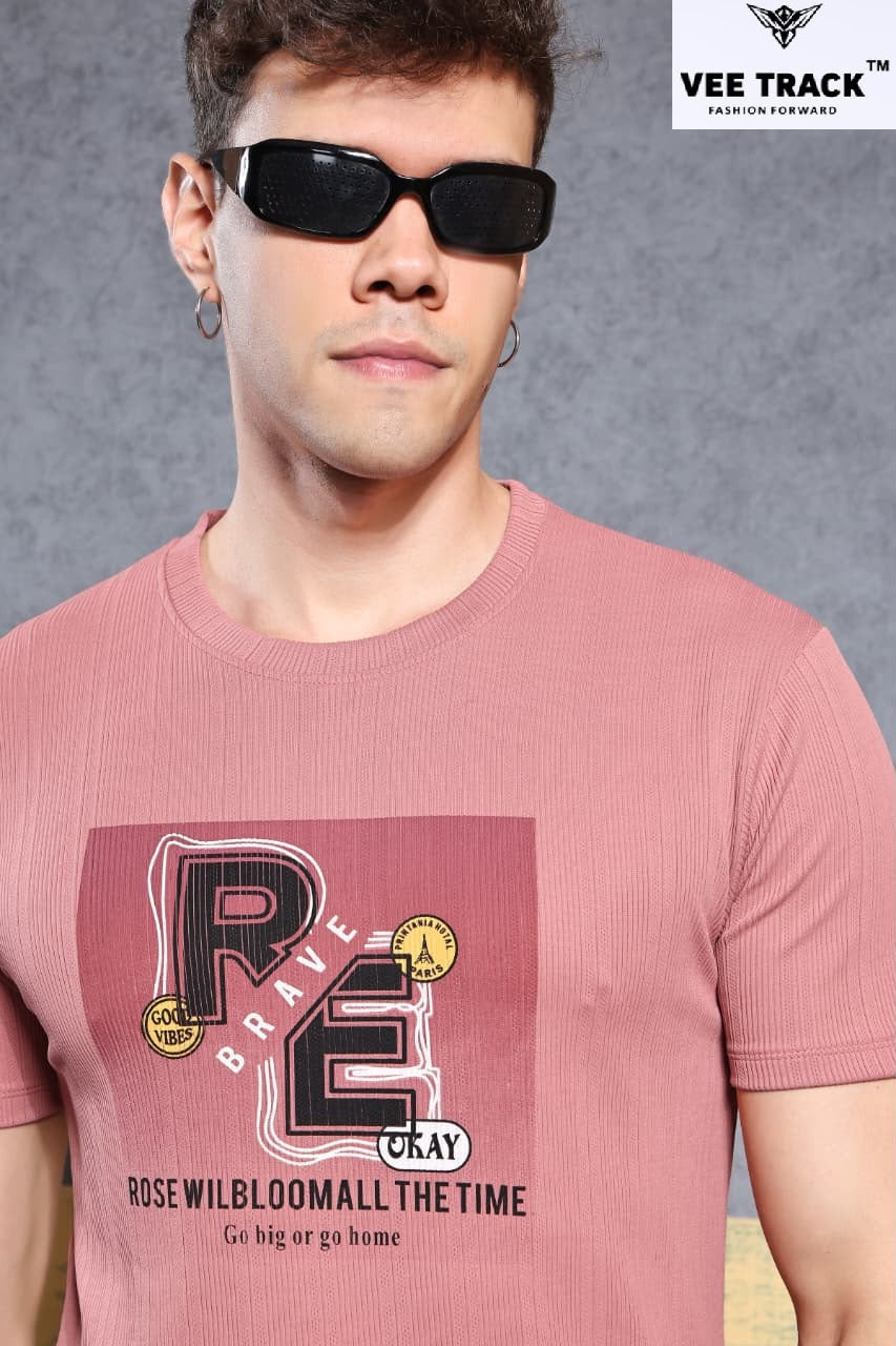 V2194 Vee Track Jacquard Lycra Mens Tshirts Manufacturer Ahmedabad
