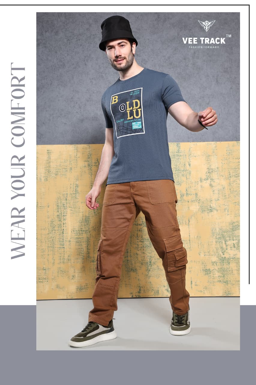 V2194 Vee Track Jacquard Lycra Mens Tshirts Manufacturer Ahmedabad